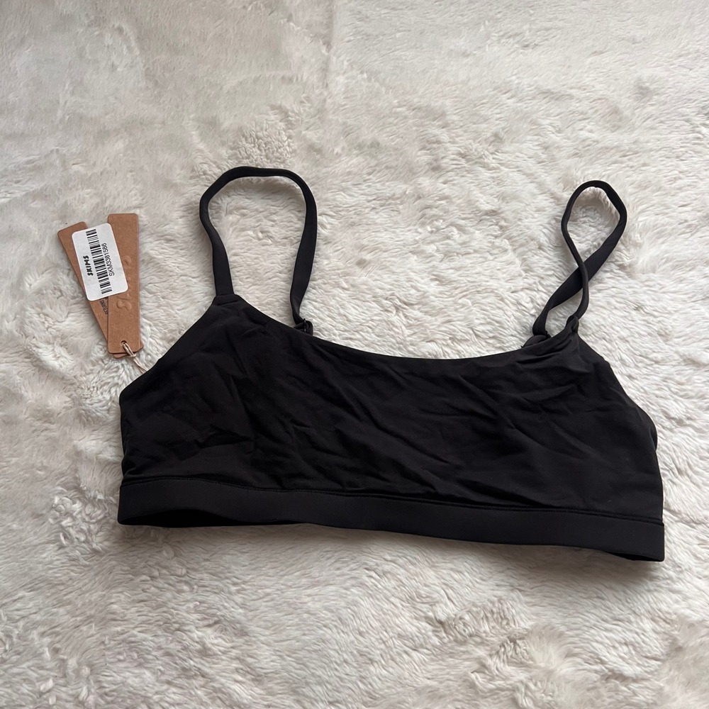 SKIMS Womens Fits Everybody Scoop Bralette Onyx Black BR-SCP-9182 Size Small NWT
